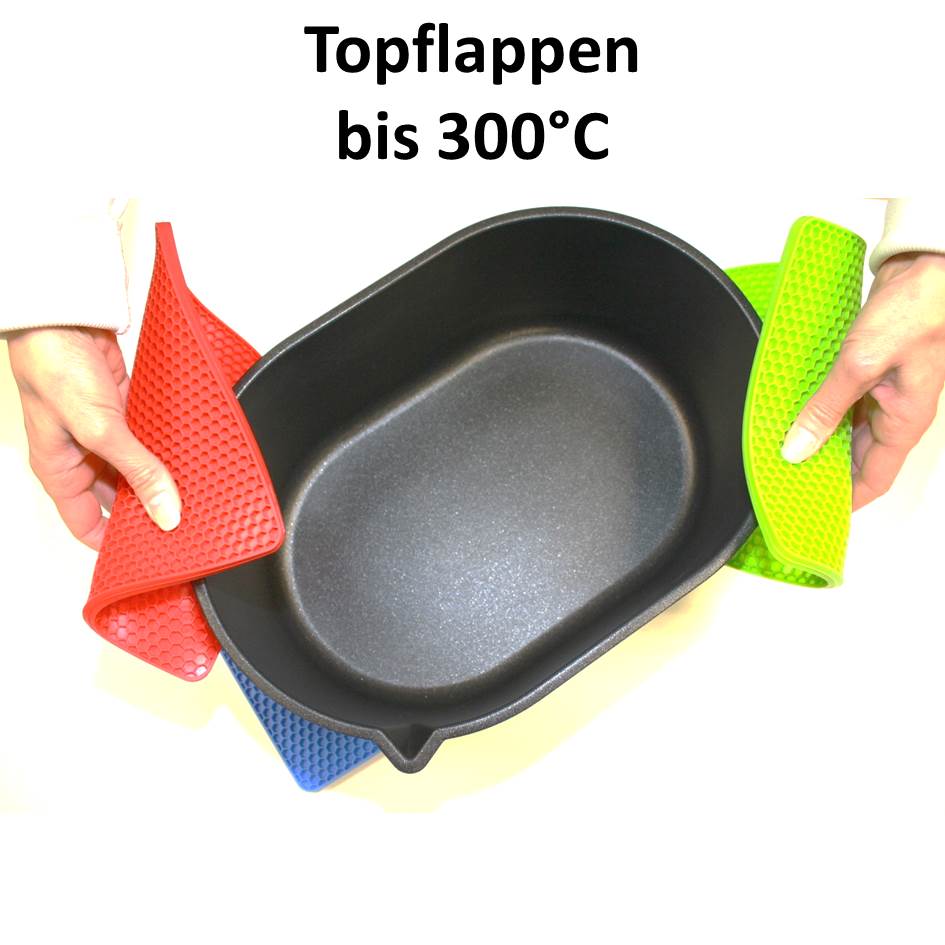 Silikon Topflappen / Topfuntersetzer Wabe eckig