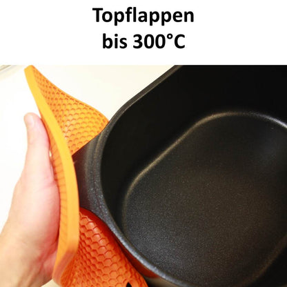 Silikon Topflappen / Topfuntersetzer Wabe eckig