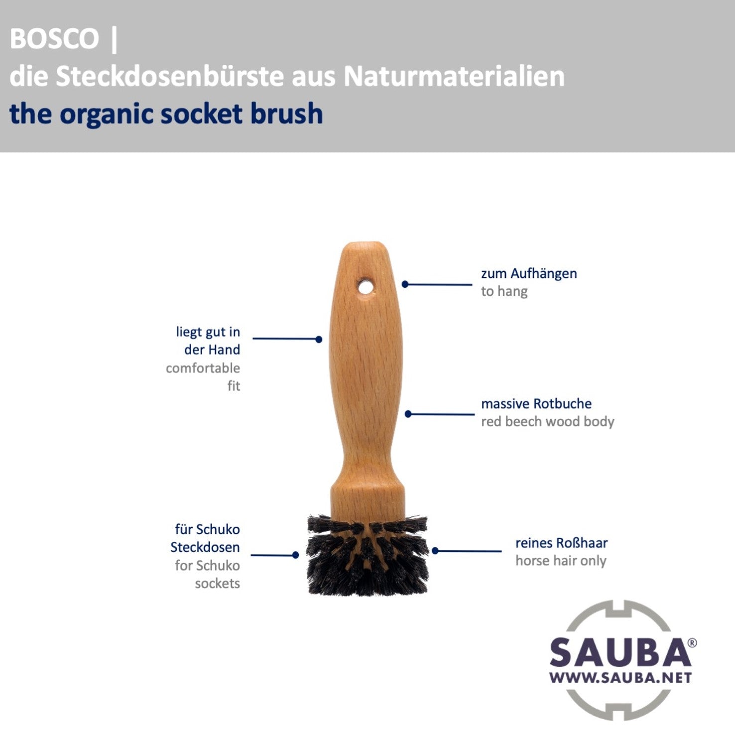 BOSCO | die Steckdosenbürste aus Naturmaterialien